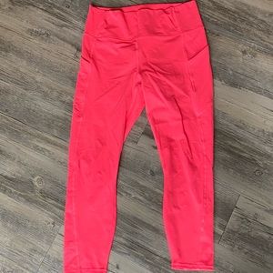 cropped pink fabletics leggings